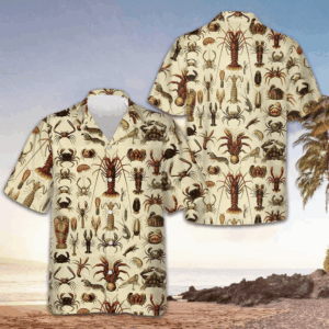Lobster And Seafood Hawaiian Shirt Button Up Summer Shirts For Men Best Gifts