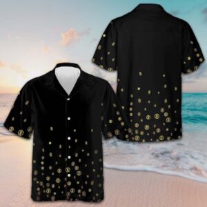 Bitcoin Crypto Mining Hawaiian Shirt Black Button Up Shirt Gifts For Boyfriend