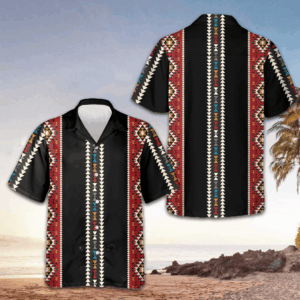 Ethnic Geometric Pattern Hawaiian Shirt Native American Shirt Gifts For Him
