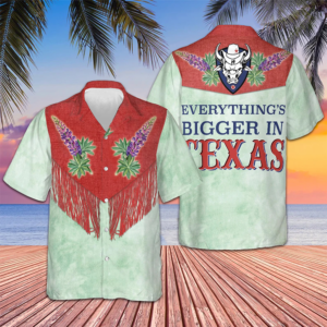Everything's Bigger In Texas Hawaiian Shirt Texas Lovers Button Up Shirt Gifts For Texans