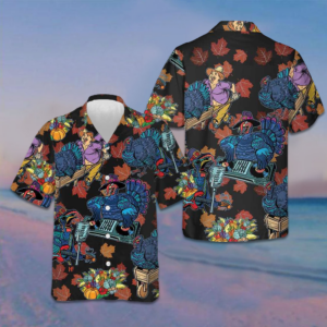 Turkey DJ At The Party Hawaiian Shirt Funny Thanksgiving Shirt Gifts For Him