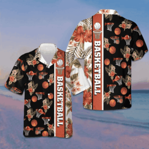 Tropical Basketball Hawaiian Shirt Men's Summer Short Sleeve Shirts Gifts For Basketball Lovers