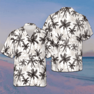 Tropical Vintage Palm Tree Hawaiian Shirt Beach Shirt Button Down Presents For Son