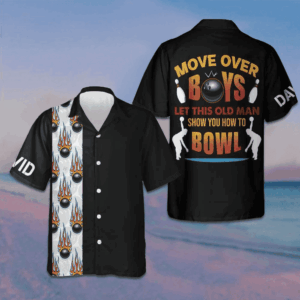 Custom Bowling Move Over Boys Hawaiian Shirt Short Sleeve Button Up Gifts For Bowlers