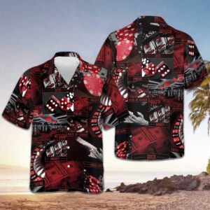 Gambling Pattern Hawaiian Shirt Best Summer Shirts For Guys Gifts For Casino Lovers