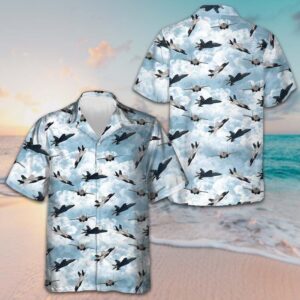 Sky Aircraft Hawaiian Shirt Airplane Button Up Shirt Gifts For Nephew