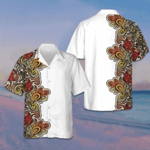 Paisley Seamless Pattern Hawaiian Shirt White Summer Shirt Gifts For Boyfriend