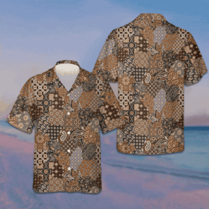 Paisley Geometric Pattern Hawaiian Shirt Tropical Button Down Gift For Him