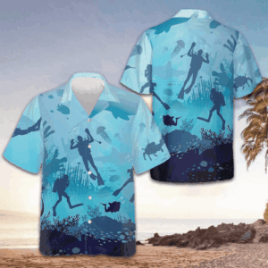 Life Is Scuba Diving Hawaiian Shirt Men's Vacation Button Up Gifts For Scuba Divers