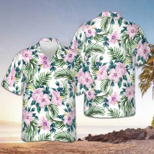 Flower Pattern Hawaiian Shirt Button Down Beach Shirts Gift Ideas For Brother