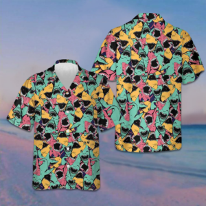 Angry Shark Seamless Pattern Hawaiian Shirt Best Summer Shirts Gifts For Boyfriend