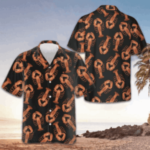 Lobster X Ray Hawaiian Shirt Short Sleeve Button Up Vacation Shirts Gifts For Nephew
