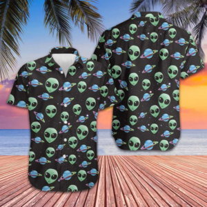 Alien Planet Hawaiian Shirt Summer Short Sleeve Button Up Shirts Gifts For Brother