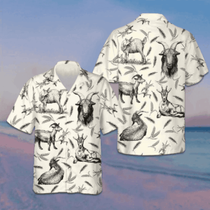 Goat Farm Lovers Hawaiian Shirt Men's Beach Shirts Button Up Gifts For Father