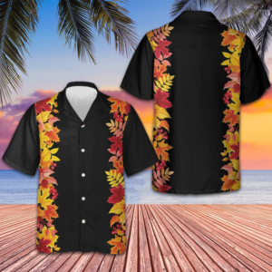 Autumn Thanksgiving Themed Hawaiian Shirt Short Sleeve Button Down Gifts For Thanksgiving