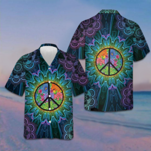 Flower Hippie Hawaiian Shirt Mandala Peace Sign Best Summer Shirts For Guys