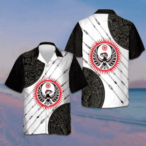 Native American Eagle And Sun Hawaiian Shirt Men's Button Up Shirts Summer Gift Ideas