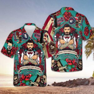 Gentlemen Stay Sharp Barber Hawaiian Shirt Men's Button Up Shirts Summer Gifts For Barbers