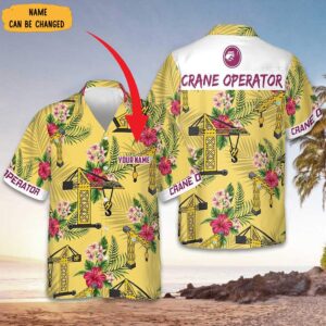 Custom Crane Operator Hawaiian Shirt