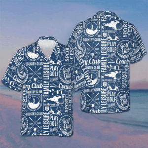 Retro Styled Typography Golf Seamless Pattern Hawaiian Shirt Best Summer Shirts For Guys