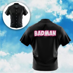 Vegeta Badman Black Dragon Ball Z Abridged Button Up Hawaiian Shirt Gifts For DBZ Fans