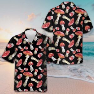 Fly Agaric Mushroom Hawaiian Shirt Beach Button Up Gifts For Mushroom Lovers