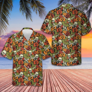Halloween Is Coming Hawaiian Shirt Funny Pumpkin Skull Shirt Gifts For Halloween