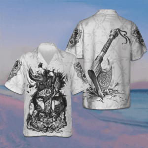 Tattoo Art Hawaiian Shirt Summer Button Up Shirts Presents For Husband