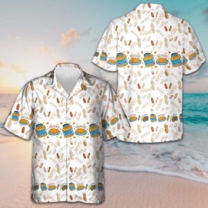 Yammy Peanut Butter Hawaiian Shirt Summer Button Up Gift For Peanut Butter Lovers