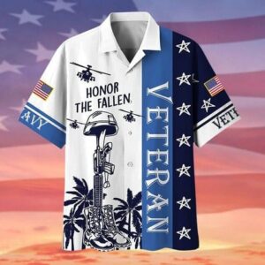 US Veteran Hawaiian Shirt Honor The Fallen Unique U.S Veteran Merch Gifts