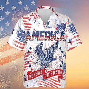 Eagle 250 Years Of Freedom Hawaiian Shirt America Anniversary Shirt Patriotic Eagle Gifts