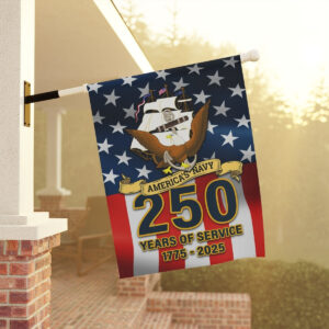US Navy 250 Years Of Service Flag 1776-2026 America's Navy Home Decor Gifts For Patriots
