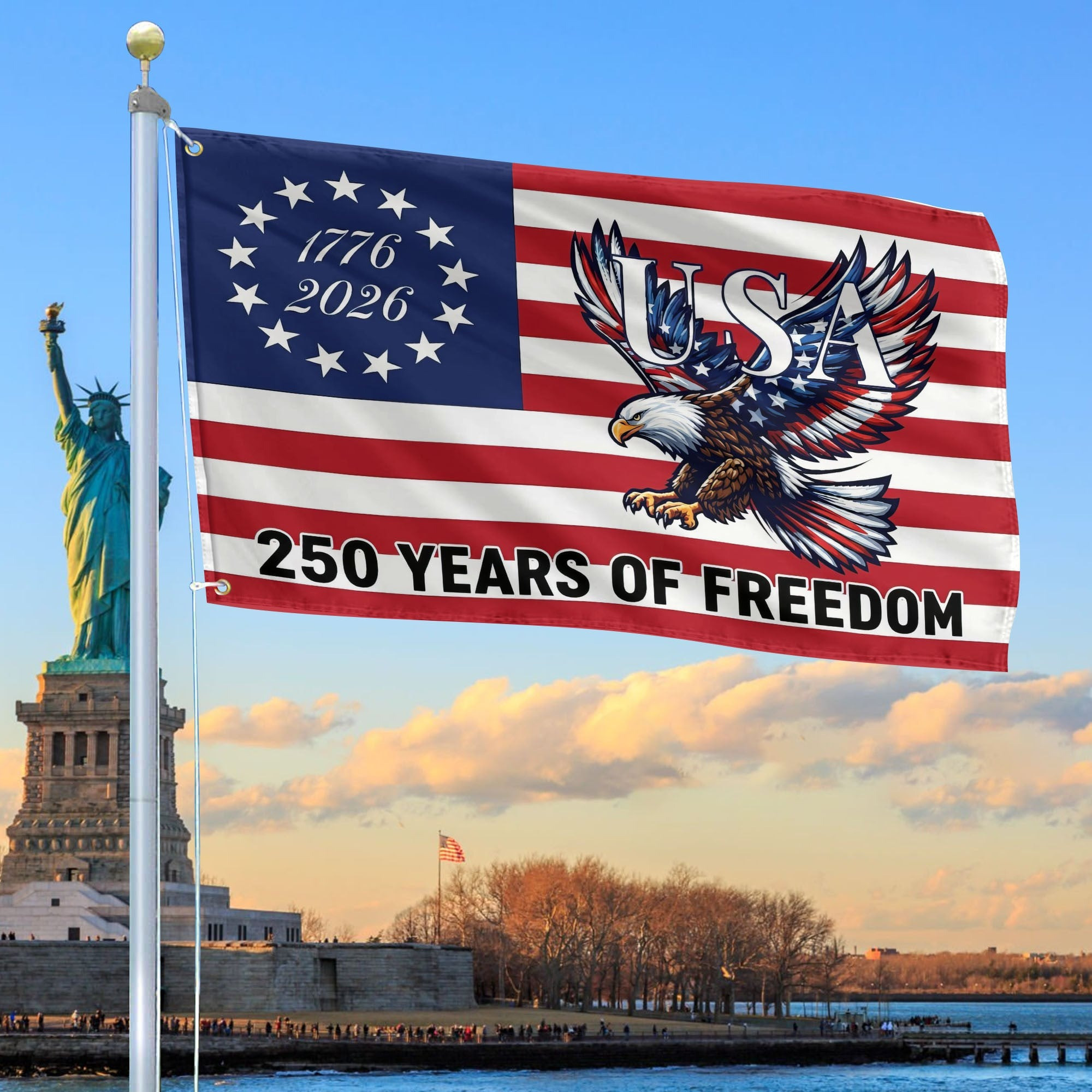 Bald Eagle America 250th Anniversary Flag Best Gifts On Independence Day Patriotic Decor 1 Bald Eagle America 250th Anniversary Flag Best Gifts On Independence Day Patriotic Decor