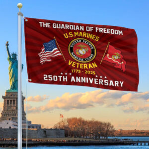 250th Anniversary Marine Corps Flag 4th of July Gift for Marine Veteran USMC