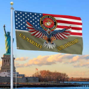 250th Anniversary Marine Corps Flag Father's Day Gift for Marine Veteran