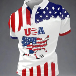 USA World Cup 2026 Polo Shirt Men's Game Day Outfits Gifts For USA Soccer Supporters