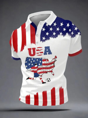 USA World Cup 2026 Polo Shirt Men's Game Day Outfits Gifts For USA Soccer Supporters
