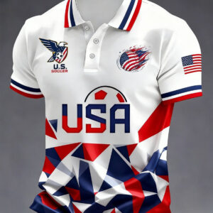 USA 2026 World Cup Polo Shirt Men's Fashion Game Day Apparel US Soccer Team Fan Gear Gifts