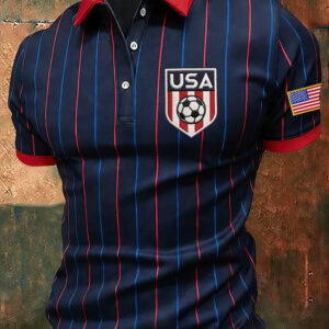 USA Soccer 2026 World Cup Polo Shirt Men's Game Day Clothing Gifts For Team USA Supporters