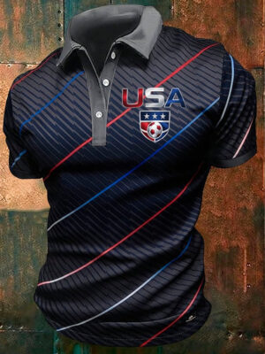 USA 2026 World Cup Polo Shirt Mens Game Day Apparel Football Gifts For Team USA Supporter