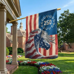 Horse America 250th Anniversary Flag Patriotic USA Flag