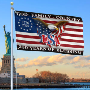 Eagle USA 250 Years Of Blessing Flag God Family Country American Flag Patriotic