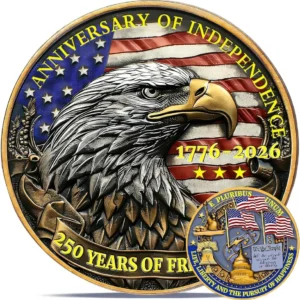 250Th US Anniversary Challenge Coin 1776-2026 Commemorative Coin USA 250Th Ann