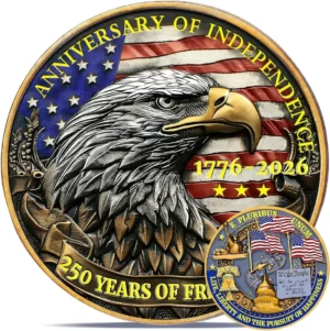 250Th US Anniversary Challenge Coin 1776-2026 Commemorative Coin USA 250Th Ann