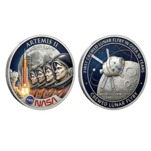 Artemis II 2026 Crewed Lunar Flyby Mission Deep Space Commemorative Coin