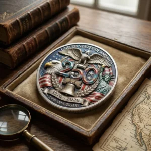 2026 USA 250th Anniversary Commemorative Coin Eagle Collectible Challenge Coin