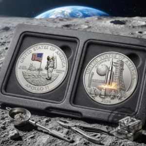 Apollo 11 And Artemis II 2026 Commemorative Coin Space Coin No Box
