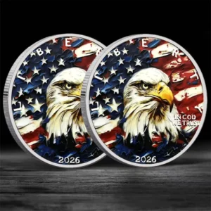 2026 Liberty Eagle Coin – In God We Trust American Flag Commemorative
