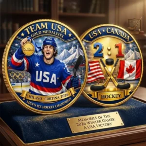 2026 Winter Olympics Gold Usa Defeats Canada 2 1 Hockey Final Coin
