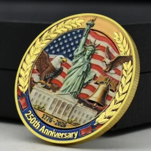 2026 USA 250th Anniversary Commemorative Coin - Liberty Bell Statue of Liberty